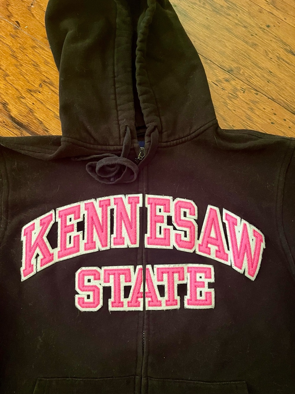 Kennesaw State University Full-Zip Hoodie – Black/Pink | Jansport | Size Medium
